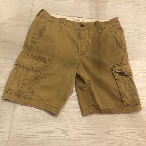 VINTAGE Hollister California Shorts Mens 33 Brown Cargo Baggy Skater Utility Y2K